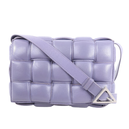 Bottega Veneta Padded Cassette Maxi Intrecciato Leather Shoulder Bag in Purple