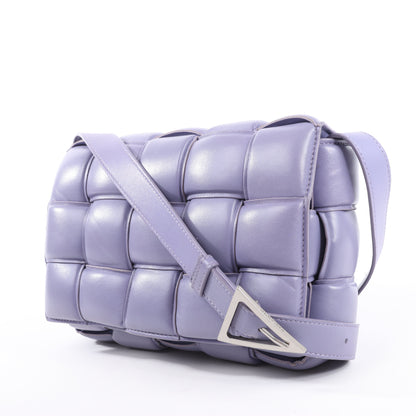 Bottega Veneta Padded Cassette Maxi Intrecciato Leather Shoulder Bag in Purple