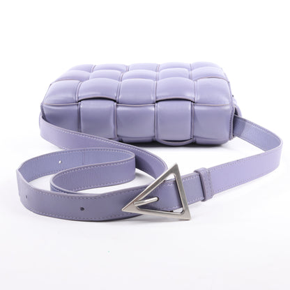 Bottega Veneta Padded Cassette Maxi Intrecciato Leather Shoulder Bag in Purple