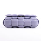 Bottega Veneta Padded Cassette Maxi Intrecciato Leather Shoulder Bag in Purple