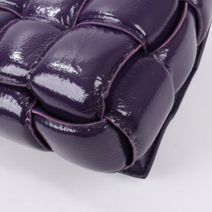 Bottega Veneta Padded Cassette Maxi Intrecciato Leather Shoulder Bag in Purple