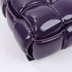 Bottega Veneta Padded Cassette Maxi Intrecciato Leather Shoulder Bag in Purple