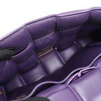 Bottega Veneta Padded Cassette Maxi Intrecciato Leather Shoulder Bag in Purple