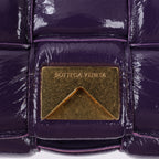 Bottega Veneta Padded Cassette Maxi Intrecciato Leather Shoulder Bag in Purple