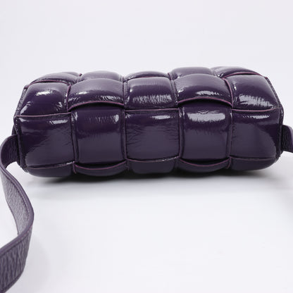 Bottega Veneta Padded Cassette Maxi Intrecciato Leather Shoulder Bag in Purple