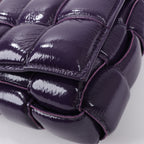 Bottega Veneta Padded Cassette Maxi Intrecciato Leather Shoulder Bag in Purple