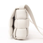 Bottega Veneta Padded Cassette Maxi Intrecciato Leather Shoulder Bag in Ecru