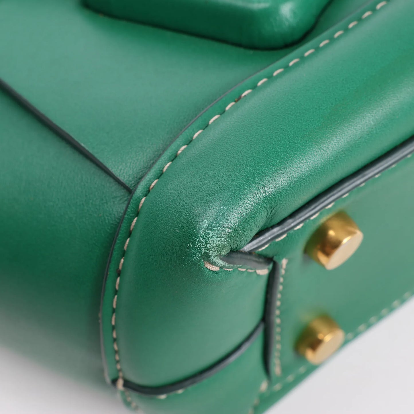 Bottega Veneta Arco Mini Leather Maxi Intrecciato 2Way Handbag in Green