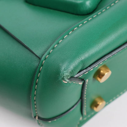 Bottega Veneta Arco Mini Leather Maxi Intrecciato 2Way Handbag in Green