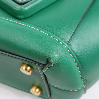 Bottega Veneta Arco Mini Leather Maxi Intrecciato 2Way Handbag in Green