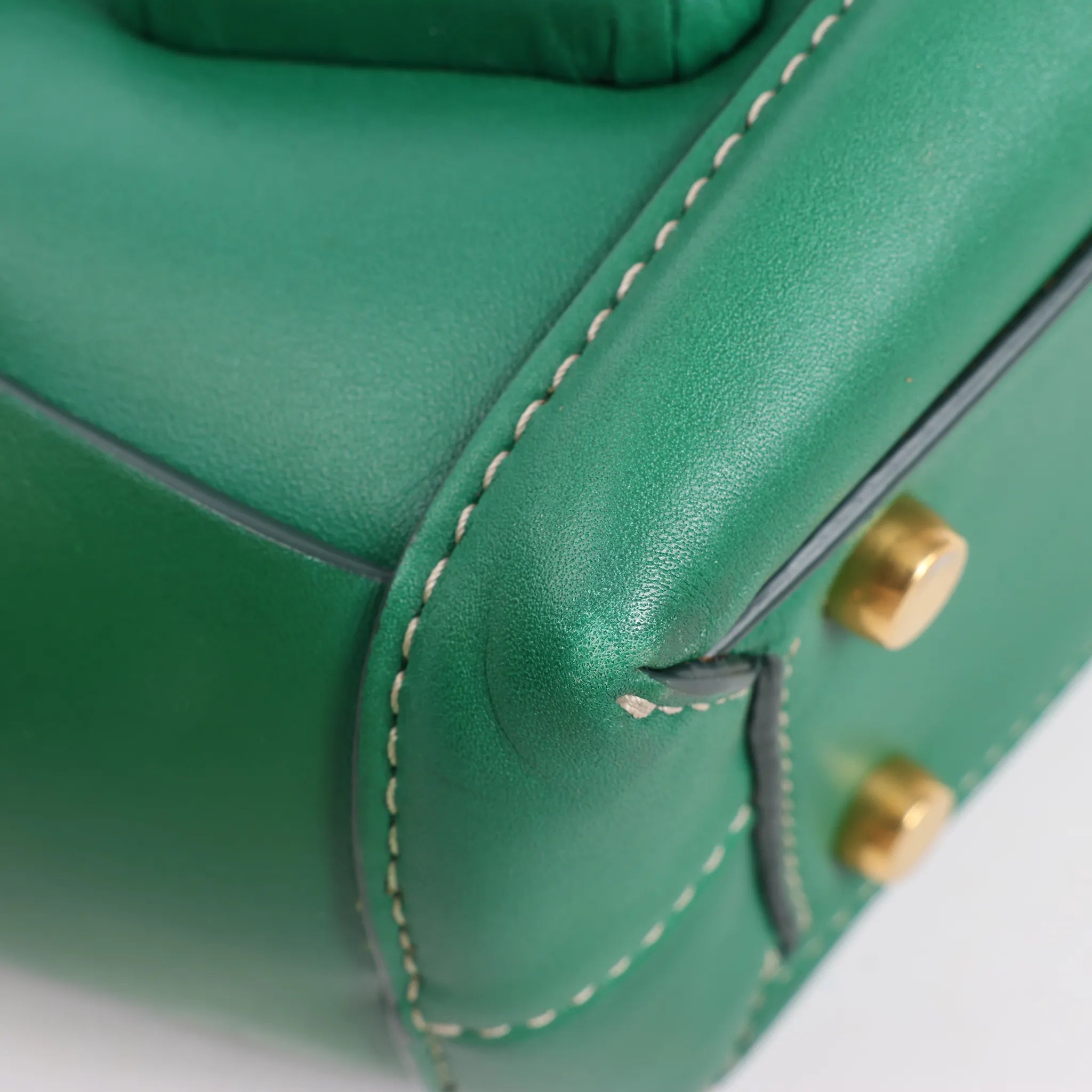 Bottega Veneta Arco Mini Leather Maxi Intrecciato 2Way Handbag in Green