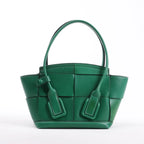Bottega Veneta Arco Mini Leather Maxi Intrecciato 2Way Handbag in Green