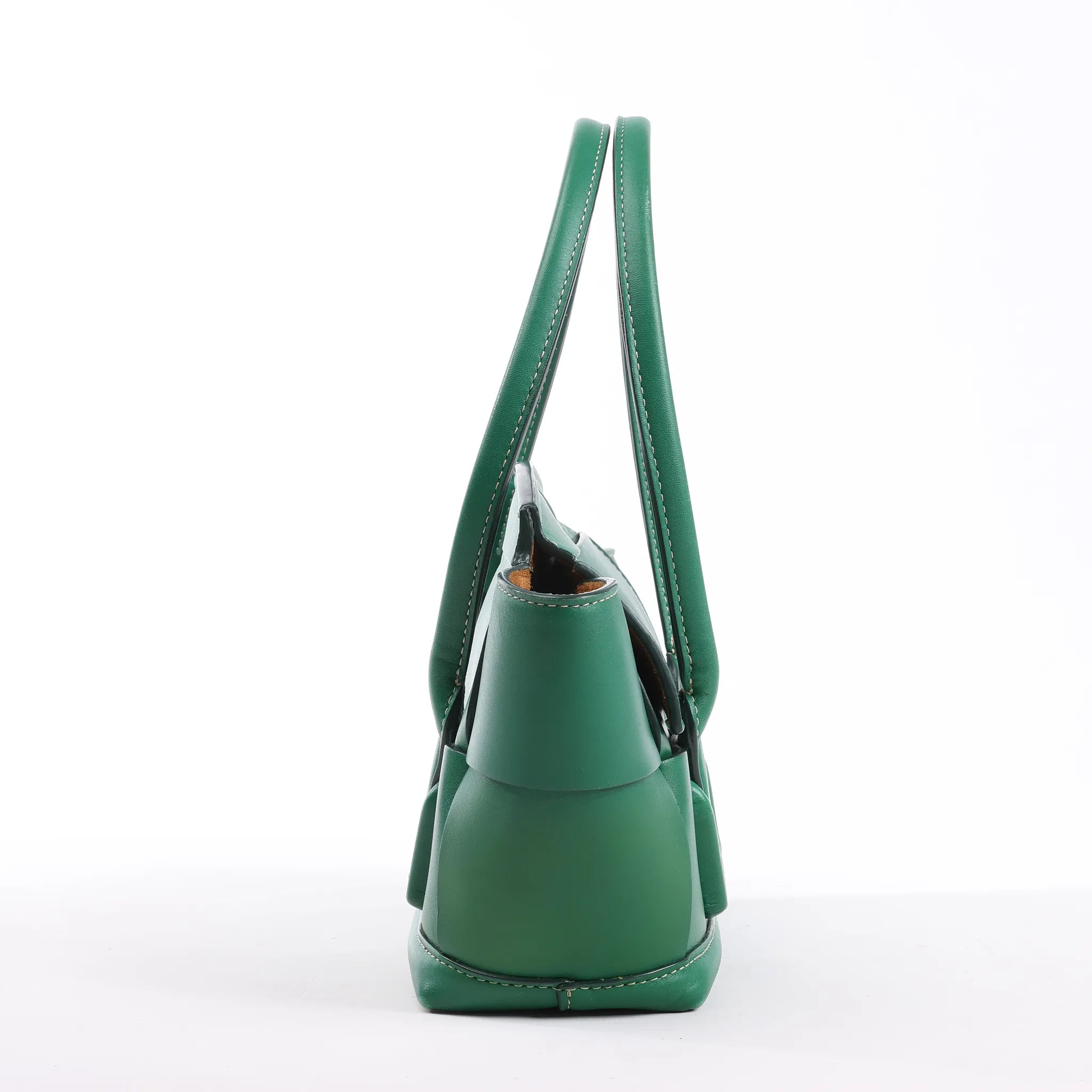 Bottega Veneta Arco Mini Leather Maxi Intrecciato 2Way Handbag in Green