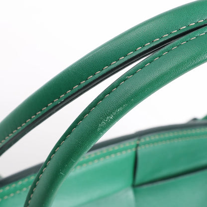 Bottega Veneta Arco Mini Leather Maxi Intrecciato 2Way Handbag in Green