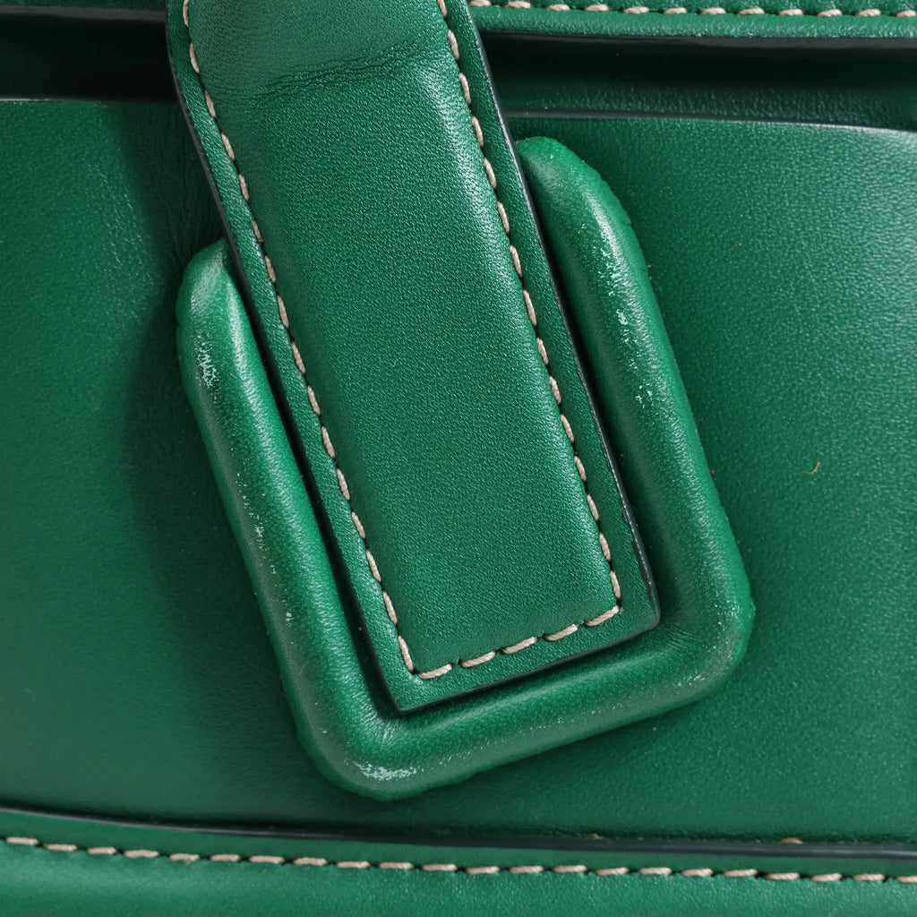 Bottega Veneta Arco Mini Leather Maxi Intrecciato 2Way Handbag in Green