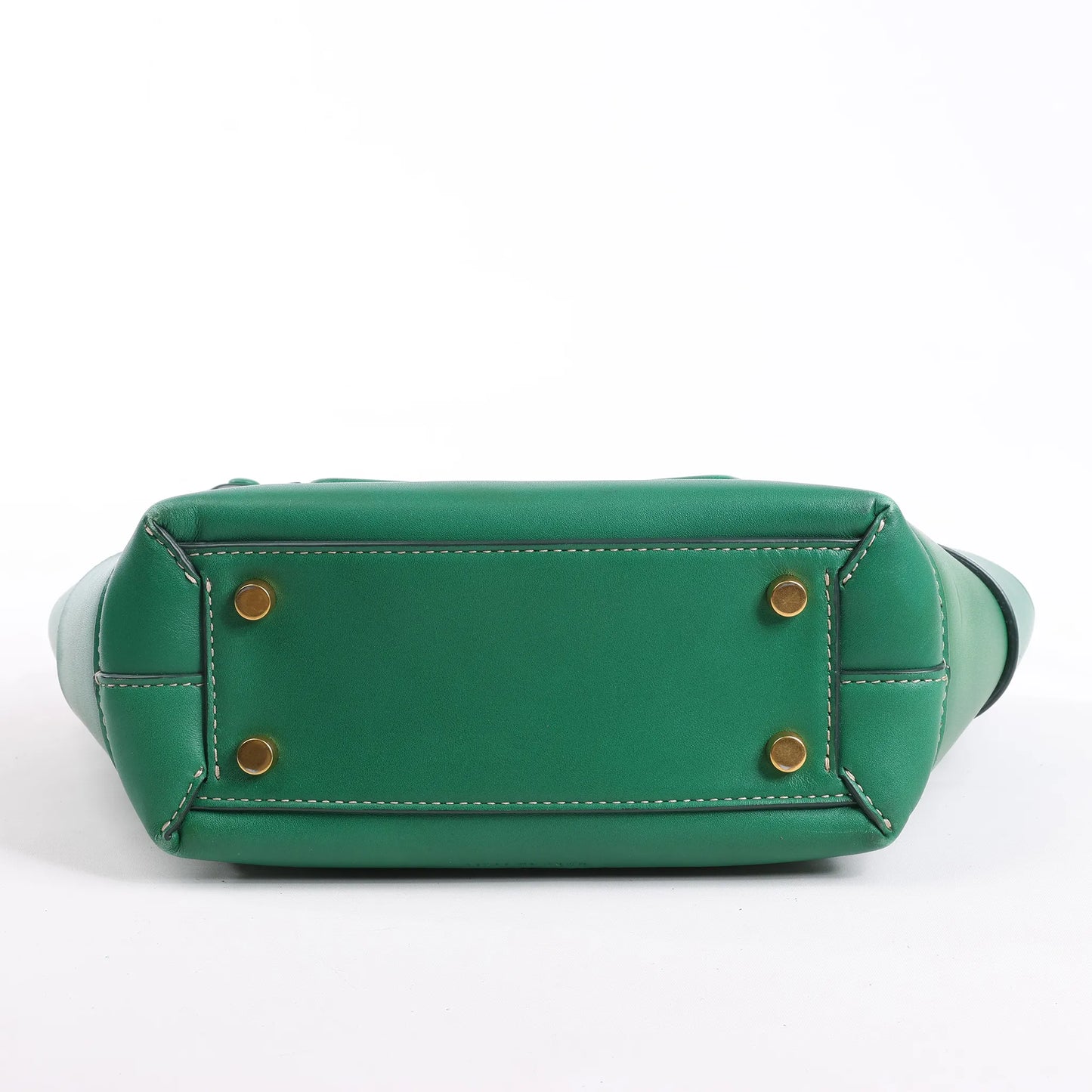 Bottega Veneta Arco Mini Leather Maxi Intrecciato 2Way Handbag in Green