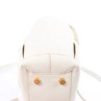 Bottega Veneta Arco Mini Leather Maxi Intrecciato 2Way Handbag in White