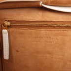 Bottega Veneta Arco Mini Leather Maxi Intrecciato 2Way Handbag in White