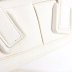 Bottega Veneta Arco Mini Leather Maxi Intrecciato 2Way Handbag in White
