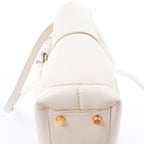 Bottega Veneta Arco Mini Leather Maxi Intrecciato 2Way Handbag in White