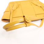 Bottega Veneta Mini Arco Maxi Intrecciato Leather Handbag in Yellow