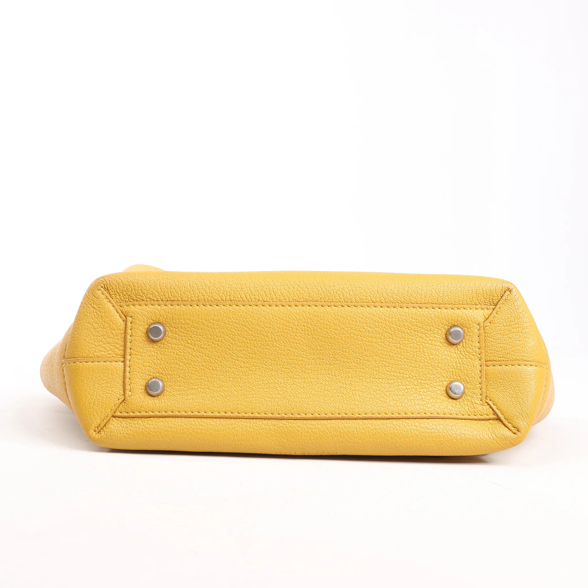 Bottega Veneta Mini Arco Maxi Intrecciato Leather Handbag in Yellow