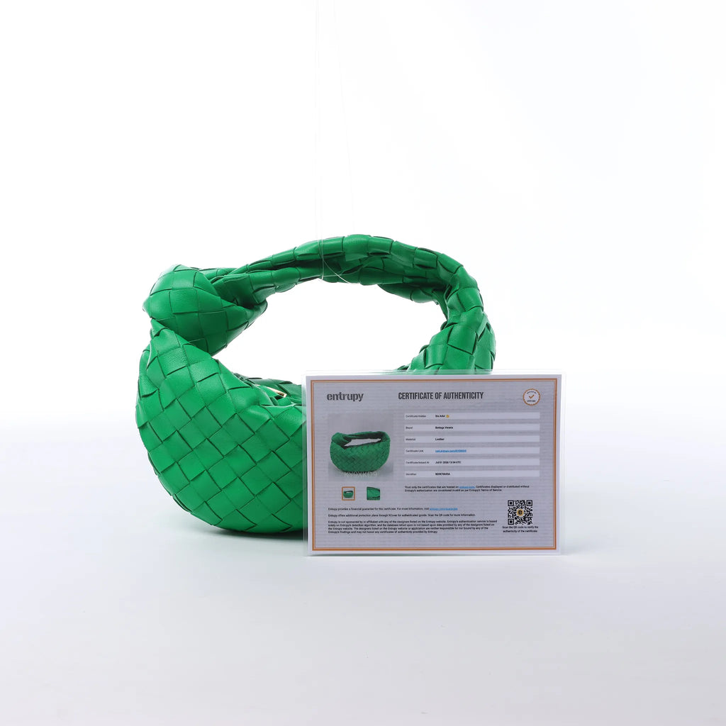Bottega Veneta Jodie Mini Intrecciato Leather Handbag in Green
