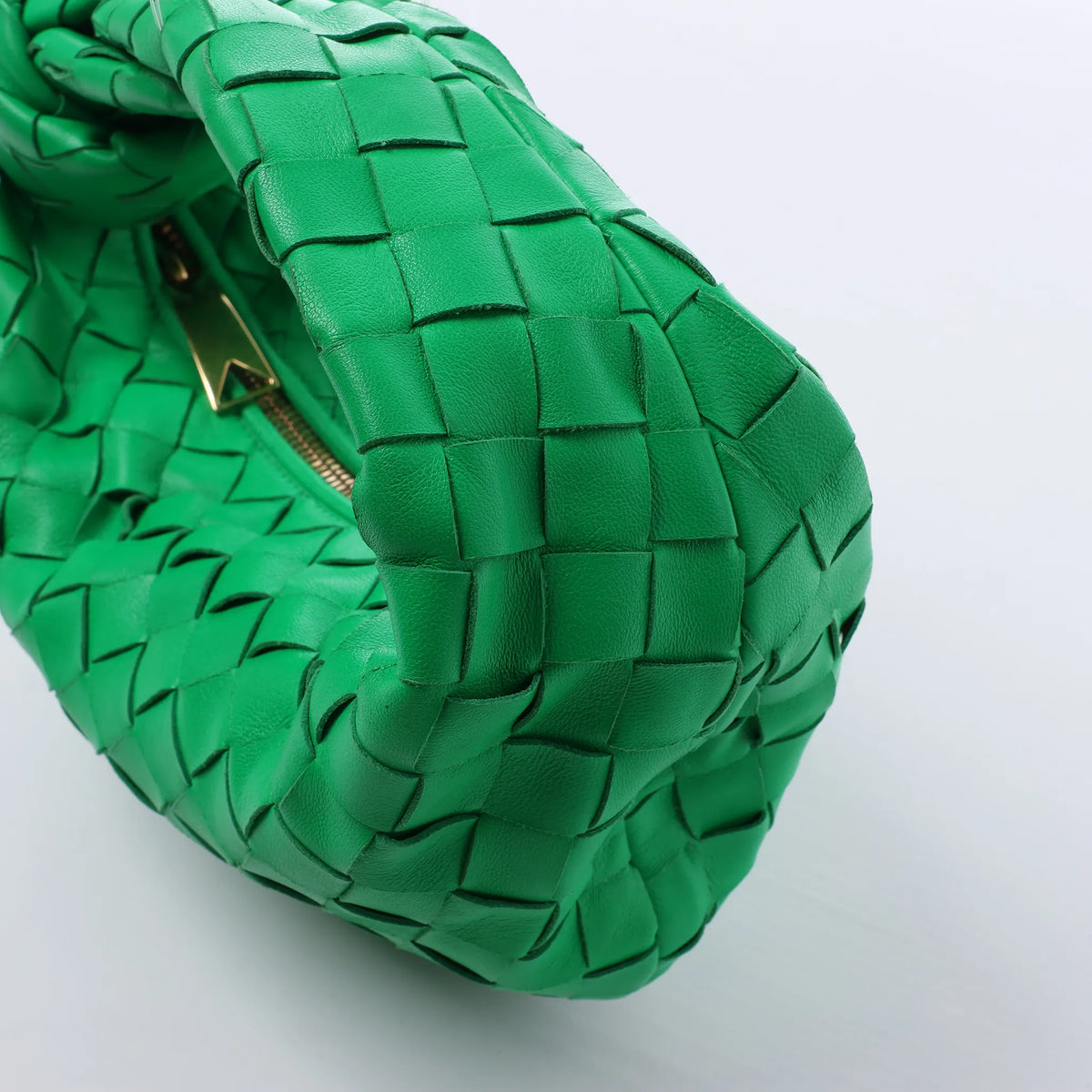 Bottega Veneta Jodie Mini Intrecciato Leather Handbag in Green