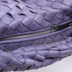 Bottega Veneta Jodie Mini Intrecciato Leather Handbag in Purple