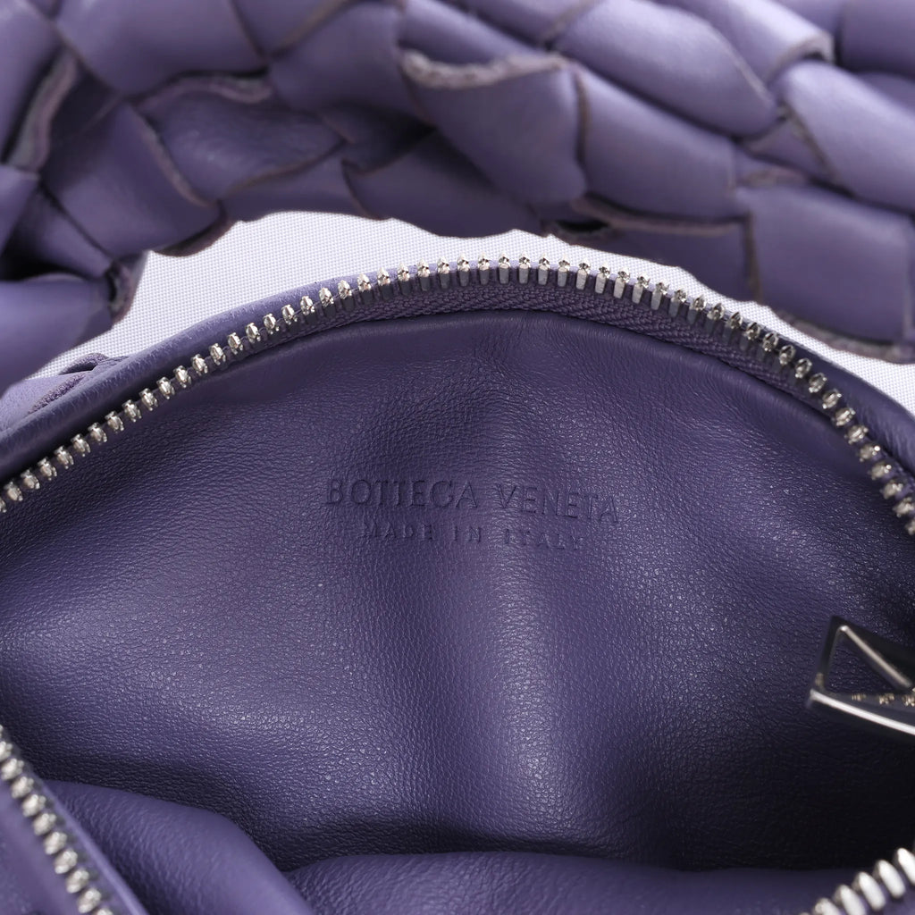 Bottega Veneta Jodie Mini Intrecciato Leather Handbag in Purple