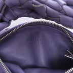 Bottega Veneta Jodie Mini Intrecciato Leather Handbag in Purple