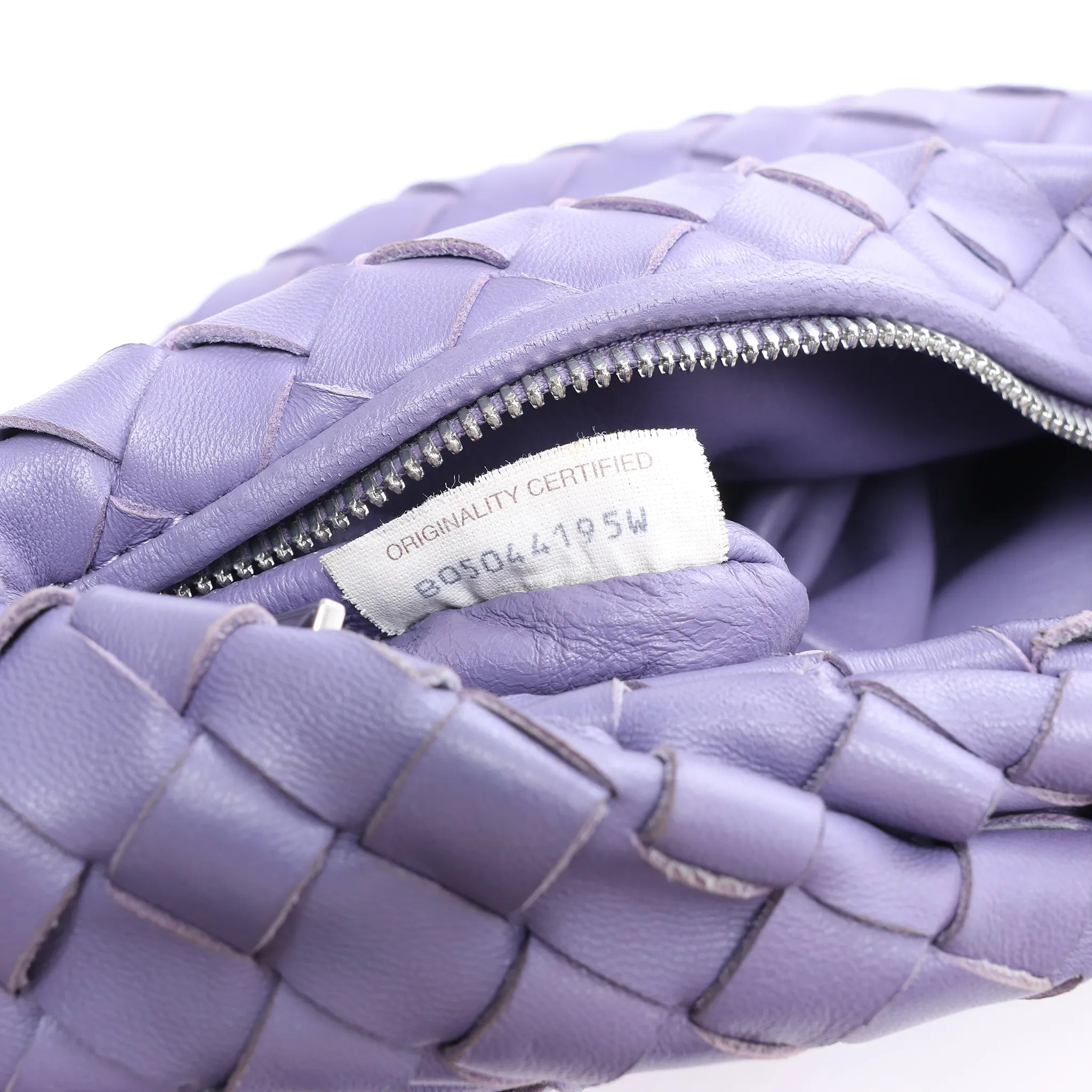 Bottega Veneta Jodie Mini Intrecciato Leather Handbag in Purple