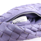 Bottega Veneta Jodie Mini Intrecciato Leather Handbag in Purple