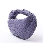 Bottega Veneta Jodie Mini Intrecciato Leather Handbag in Purple