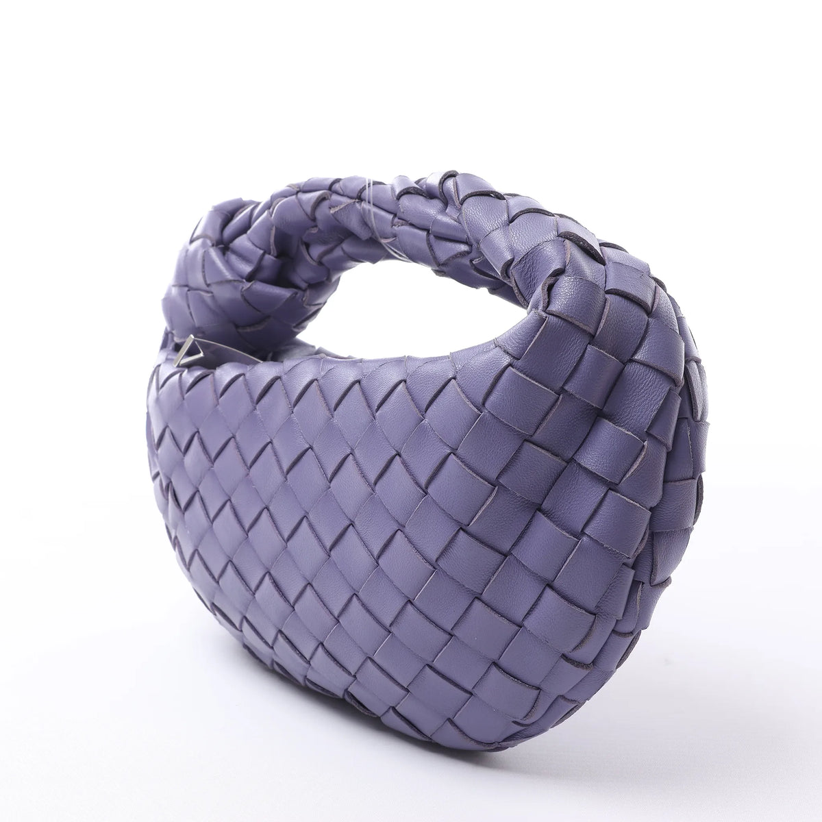Bottega Veneta Jodie Mini Intrecciato Leather Handbag in Purple