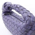 Bottega Veneta Jodie Mini Intrecciato Leather Handbag in Purple