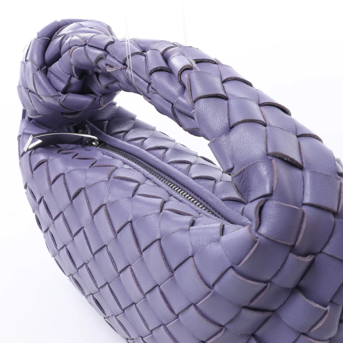 Bottega Veneta Jodie Mini Intrecciato Leather Handbag in Purple