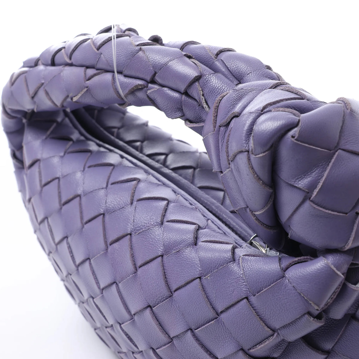 Bottega Veneta Jodie Mini Intrecciato Leather Handbag in Purple