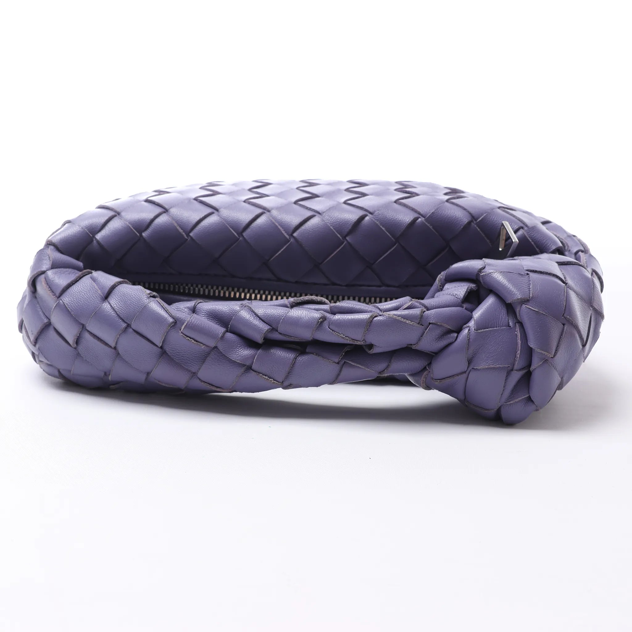 Bottega Veneta Jodie Mini Intrecciato Leather Handbag in Purple