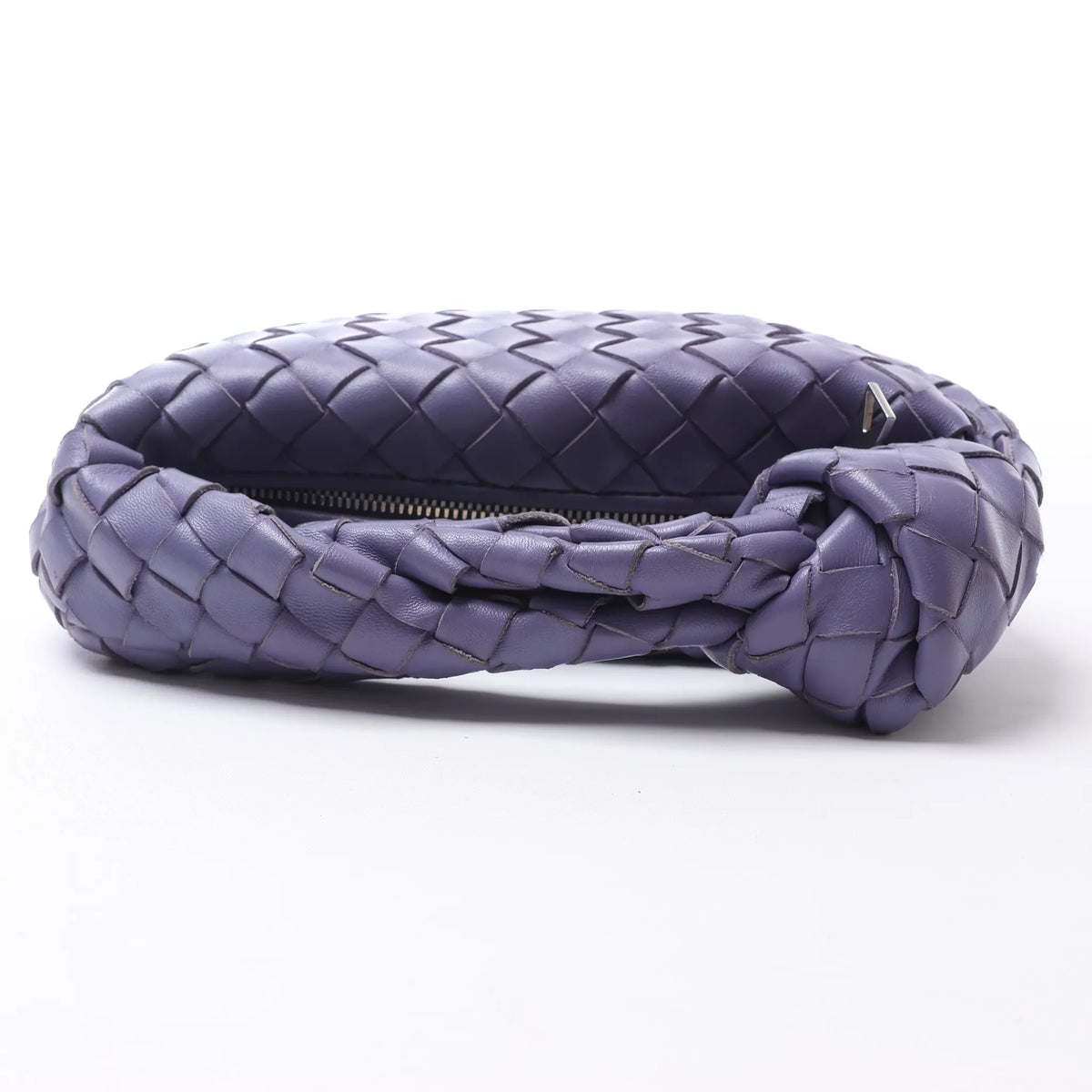 Bottega Veneta Jodie Mini Intrecciato Leather Handbag in Purple