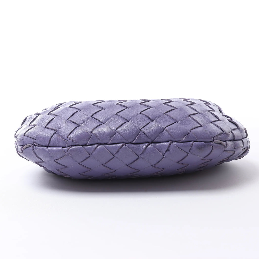 Bottega Veneta Jodie Mini Intrecciato Leather Handbag in Purple