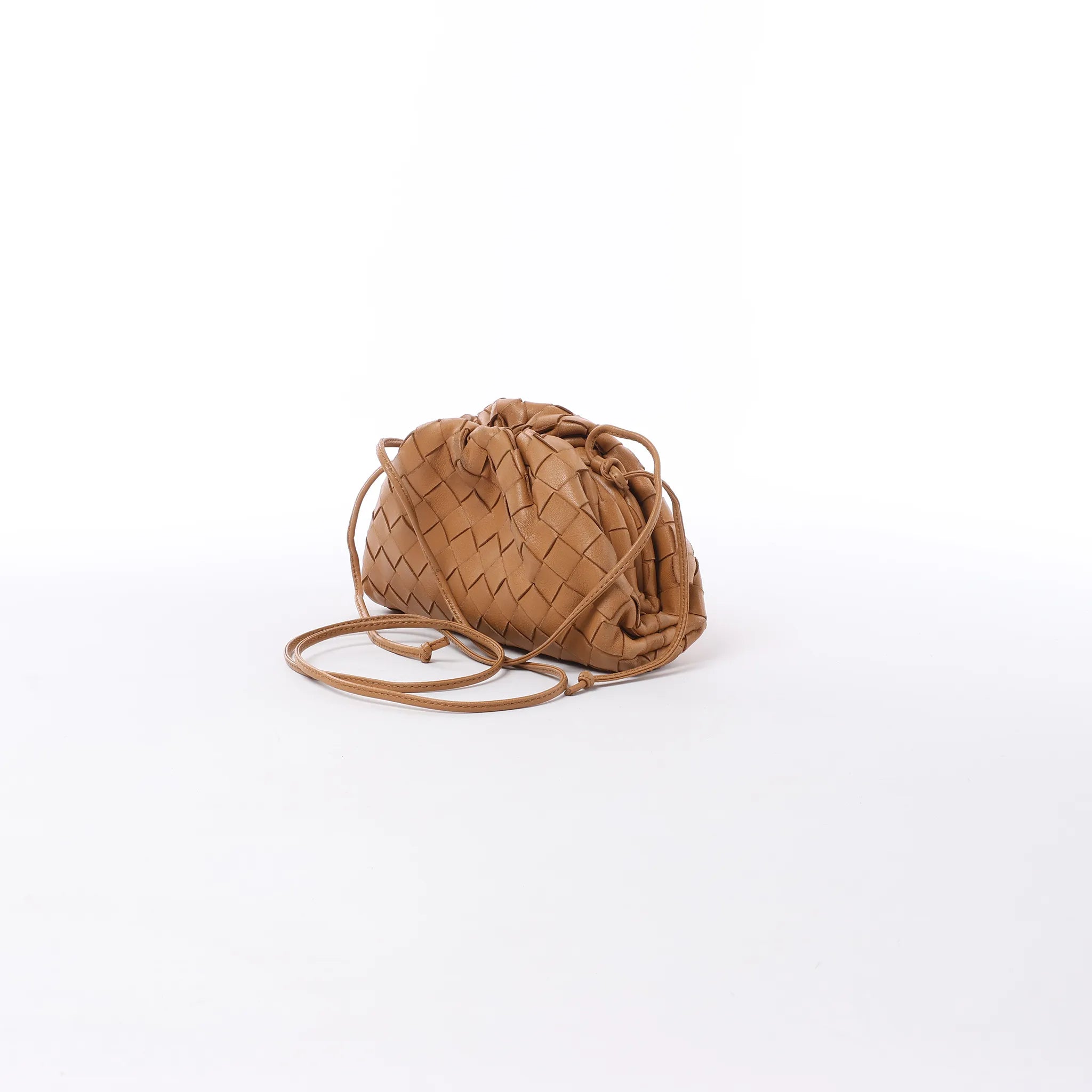 Bottega Veneta The Pouch Mini  Leather Crossbody bag in Brown