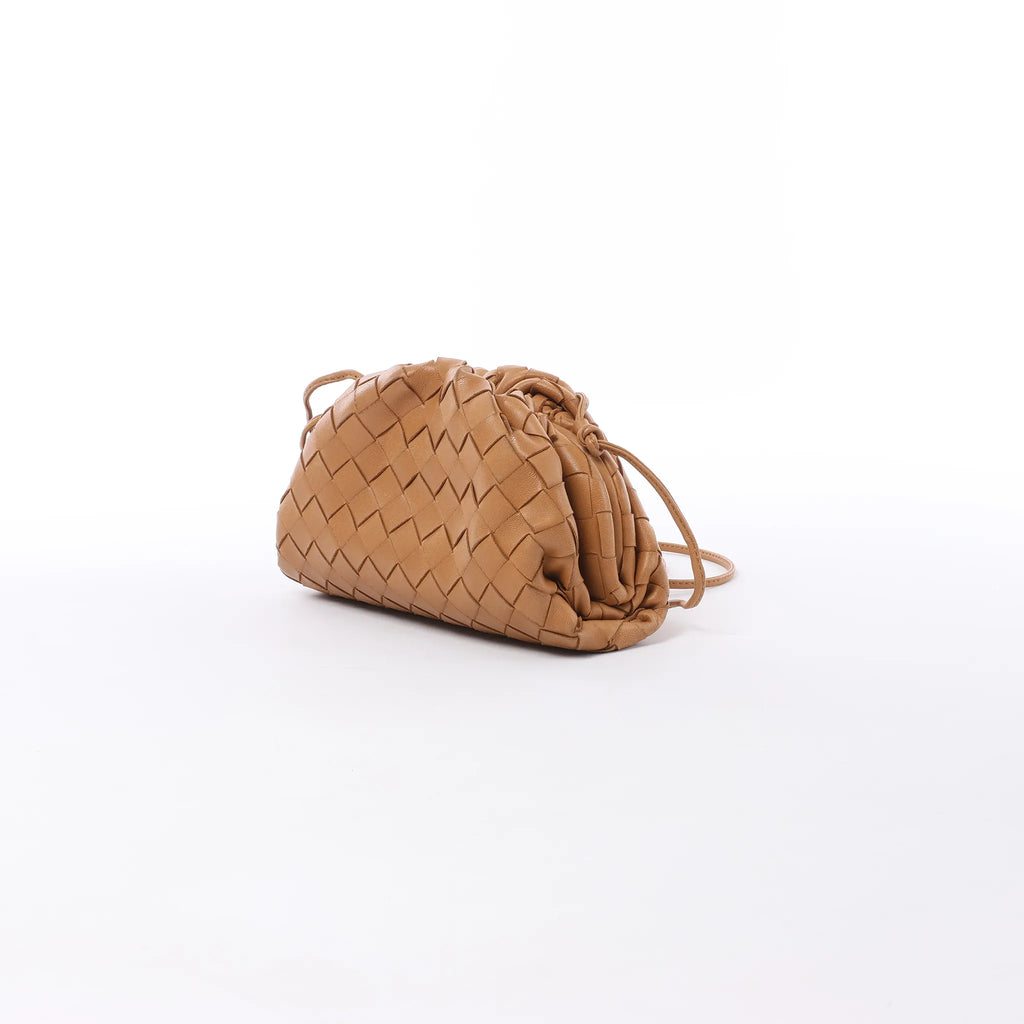 Bottega Veneta The Pouch Mini  Leather Crossbody bag in Brown