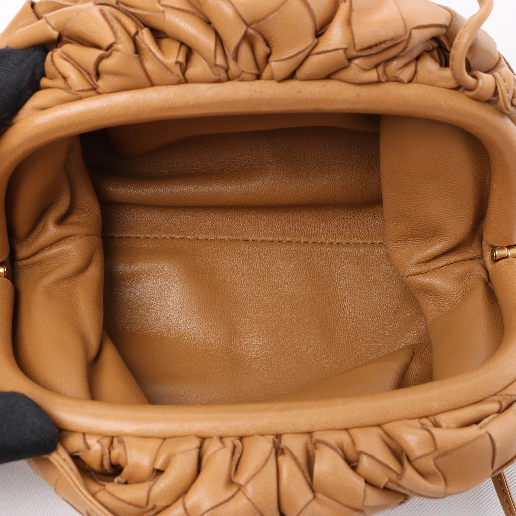 Bottega Veneta The Pouch Mini  Leather Crossbody bag in Brown