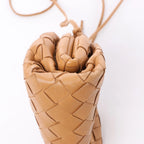 Bottega Veneta The Pouch Mini  Leather Crossbody bag in Brown