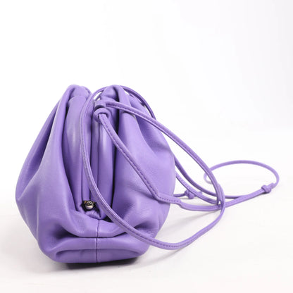 Bottega Veneta Mini The Pouch Leather Crossbody bag in Purple