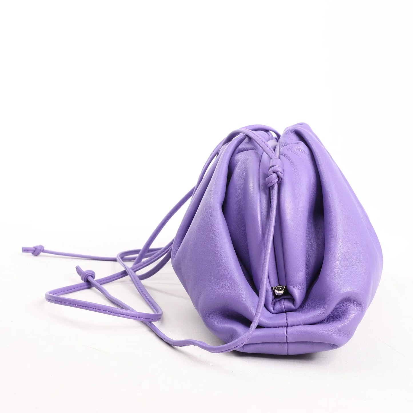 Bottega Veneta Mini The Pouch Leather Crossbody bag in Purple