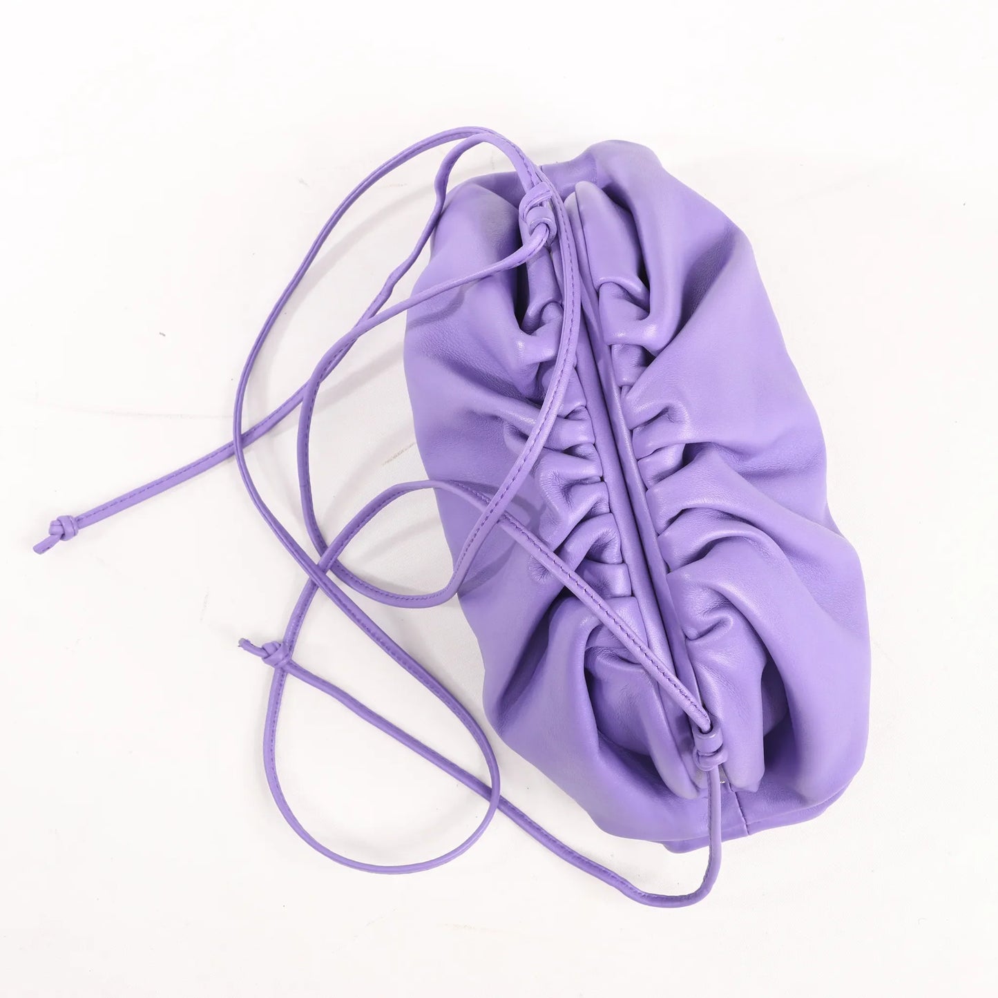 Bottega Veneta Mini The Pouch Leather Crossbody bag in Purple