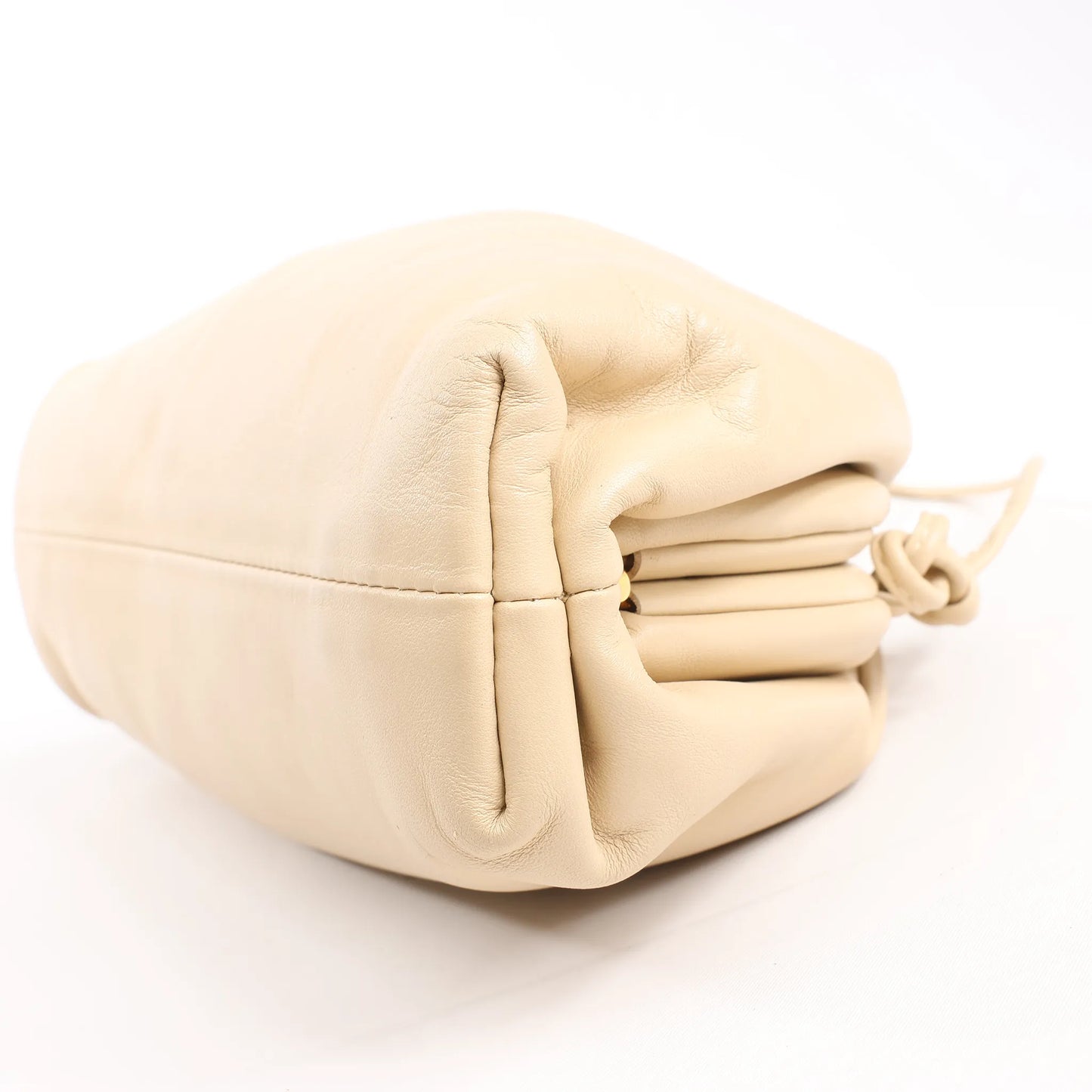 Bottega Veneta Mini The Pouch Leather Crossbody bag in Beige