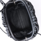 Bottega Veneta The Pouch Mini Leather Crossbody bag in Black
